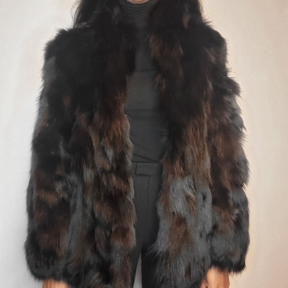Black Fox Fur Jacket